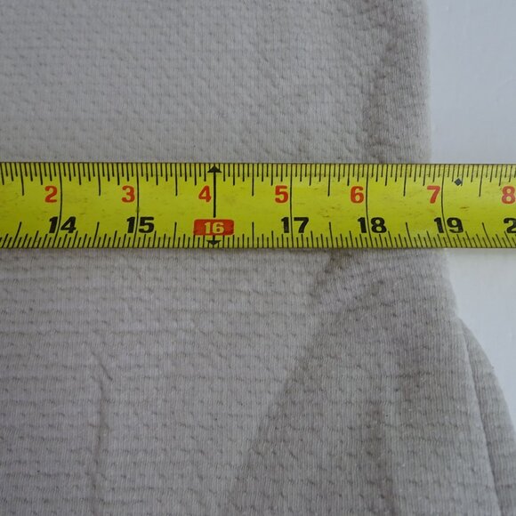 LL Bean PrimaLoft Mock Neck Textured Shirt Women Size M Off-White Cream Layering - Picture 9 of 11